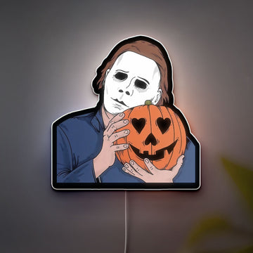 Michael Myers Halloween Light - Jack O'Lantern Horror LED Night Lamp, Scary Movie Decor for Slasher Film Fans