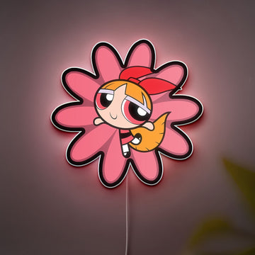 Kawaii Powerpuff Girls 3D Light - Blossom Bubbles Buttercup LED Night Lamp, Cute Cartoon Decor for Anime & Kids Rooms