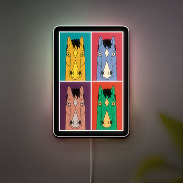 BoJack Horseman 3D Light Box - Retro Cartoon LED Night Light, TV Show Inspired Decor for Fans, Unique Gift for Anime Lovers