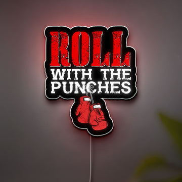 Boxing Gloves 3D Light Box - Punching LED Night Light for Fight Fans, Sports Themed Room Decor, Cool Gift for Boxers & Athletes