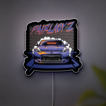 Drift Car Fairlady Z 3D Light Box - Nissan 370Z Racing LED Night Light, JDM Car Lover Gift, Automotive Bedroom Decor for Auto Enthusiasts