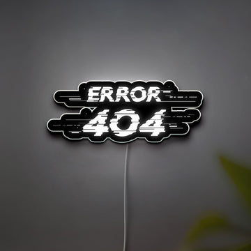 Erro 404 3D Light Box -Coding & Tech Themed LED Night Light, Geek Wall Decor for Computer Nerds & Gamers