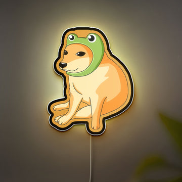 Cheems Dog 3D Light Box - Funny Meme LED Night Light, Cute Internet Culture Decor for Bedroom or Office