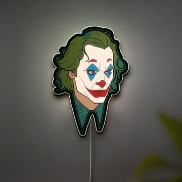 Joker Art 3D Light Box - Creepy Smile LED Night Light, Batman Villain Decor for Movie Fans, Unique Gift for DC Comics Lovers