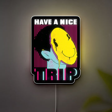 Trippy 3D Light Box - Psychedelic LED Night Light, Acid Art Decor for Hippie & Rave Room, Cool Gift for Music Festival Fans