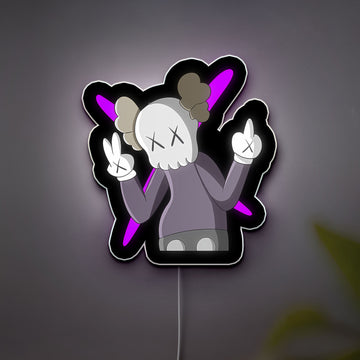 KAWS Inspired 3D Light Box - Modern Art LED Night Light, Contemporary Decor for Urban Art Collectors & Design Lovers