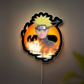 Naruto Kurama Chakra 3D Light Box - Glowing Anime LED Night Light, Uzumaki Inspired Decor for Ninja Fans, Unique Manga Gift
