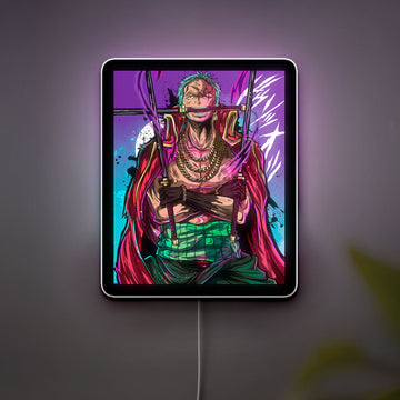 One Piece 3D Light Box - Zoro Anime LED Night Light, Wano Arc Inspired Wall Decor for Anime Fans