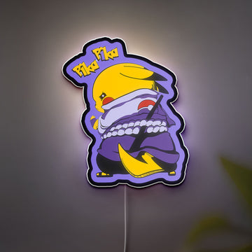 Pikachu x Sasuke 3D Light Box - Anime Crossover LED Night Light, Pokemon Naruto Fusion Decor for Otaku Fans