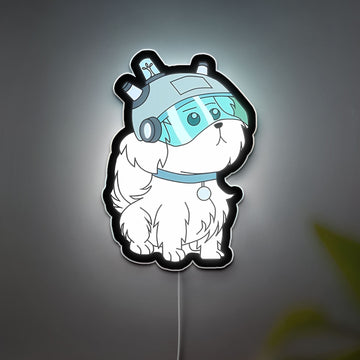 Snuffles Glow Light - Rick and Morty LED Night Lamp, Animated Dog Decor, Sci-Fi Fan Gift