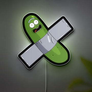 Pickle Rick Glow Light - Rick and Morty LED Night Light, Funny Character Wall Decor, Sci-Fi Fan Gift