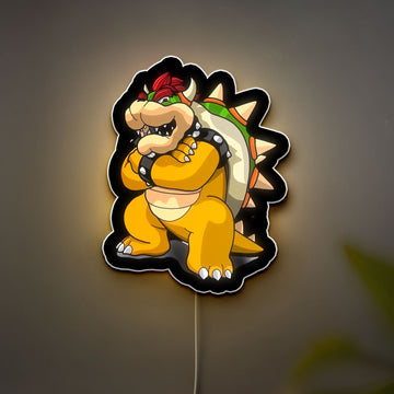 Bowser Glow Light - Super Mario Inspired Night Lamp, Video Game Character LED Decor, Nintendo Fan Gift