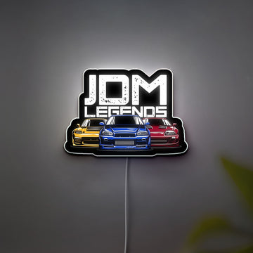 JDM Car Glow Light - Japanese Import Style LED Sign, Automotive Garage Decor, Tuner Culture Night Light for Car Enthusiasts