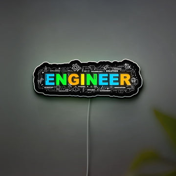 Engineer Glow Lamp - Gear Shaped Night Light, Industrial Decor for Engineering Students, Unique Desk Lamp for Tech Enthusiasts