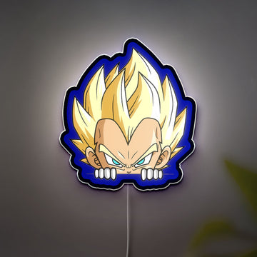 Dragon Ball Z Glow Light - Majin Vegeta Night Lamp, Anime LED Sign for DBZ Fans, Cool Gaming Room Deco