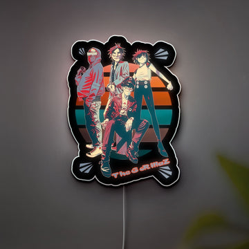 Gorillaz Glow Light - 2D Murdoc Noodle Russell Band LED Sign, Jamie Hewlett Art Inspired Night Lamp, Music Fan Room Decor