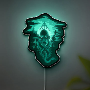 Dark Mark Glow Light - Harry Potter Inspired Night Lamp, Deathly Hallows Decor, Slytherin House LED Sign for Wizarding World Fans