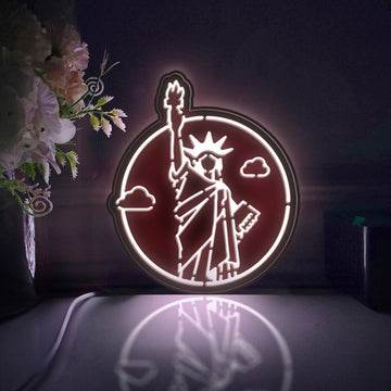 Statue Of Liberty Led Light Box, America Freedom Landmark Wall Art Decor, Light Sign, Desktop Decorations, Bedroom Decor, Gift For Kids