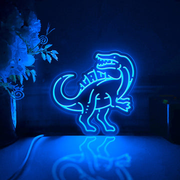 Dinosaur Led Light Box, Wall Art Decor, Personalized Light Sign, Neon-like Desktop Decorations, Bedroom Decor, Gift For Dinosaur Lovers