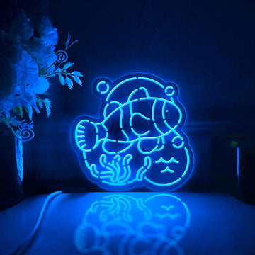 Anemonefish Led Light Box, Fish Wall Art Decor, Light Sign, Desktop Decorations, Bedroom Decor, Gift For Marine Life Enthusiasts