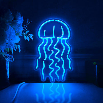 Jellyfish Led Light Box, Undersea Wall Art Decor, Light Sign, Desktop Decorations, Gift For Ocean Lovers, Marine Biology Enthusiast