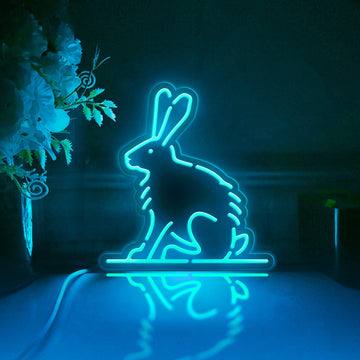 Hare Jackrabbit Led Light Box, Hare Wall Art Decor, Light Sign, Desktop Decorations, Gift For Wildlife Enthusiasts, Animal Lover
