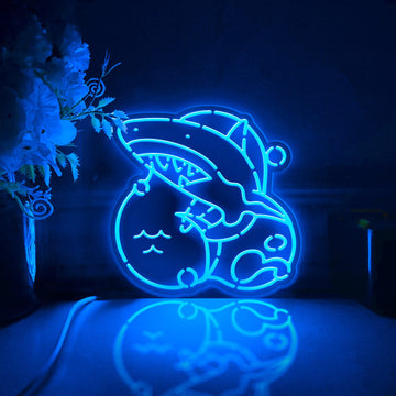 Shark Led Light Box, Sea Creature Wall Art Decor, Light Sign, Desktop Decorations, Gift For Ocean Enthusiasts, Marine Biology Lover