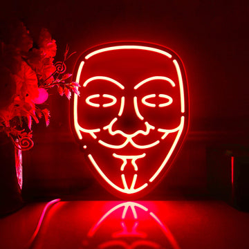 Masked Man Led Light Box, Masked Man Wall Art Decor, Personalized Light Sign, Desktop Decorations, Bedroom Decor, Gift For Superhero Fans