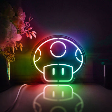 Mushroom Led Light Box, Arcade Game Wall Art Decor, Light Sign, Desktop Decorations, Bedroom Decor, Gift For Arcade Fans, Nostalgic Gamer