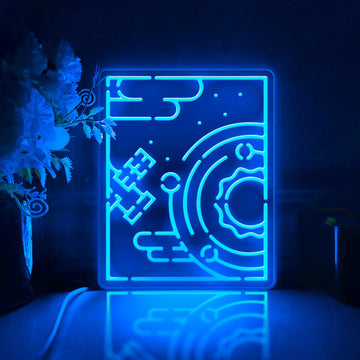 Spaceship Led Light Box, Galaxy Wall Art Decor, Personalized Light Sign, Rgb Desktop Decorations, Bedroom Decor, Gift For Kids, Sci-fi Fan