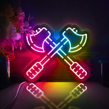 Axe Led Light Box, Game Battle Weapon Wall Art Decor, Personalized Light Sign, Rgb Desktop Decorations, Bedroom Decor, Gift For Gamers, Kid