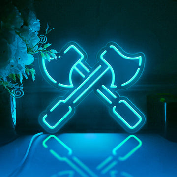 Axe Led Light Box, Battle Wall Art Decor, Personalized Light Sign, Neon-like Rgb Desktop Decorations, Bedroom Decor, Gift For Gamers, Kid