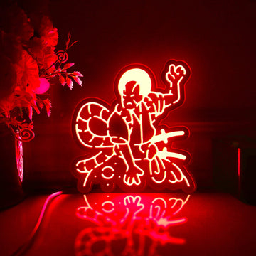 Kabuki Led Light Box, Kabuki Wall Art Decor, Personalized Light Sign, Neon-like Desktop Decorations, Bedroom Decor, Gift For Theater Lovers