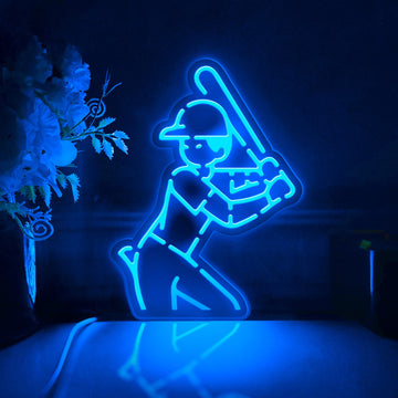 Baseball Led Light Box, Baseball Player Wall Art Decor, Light Sign, Desktop Decorations, Gift For Baseball Fans, Sports Enthusiast