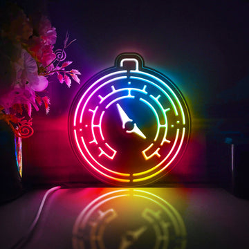 Barometer Led Light Box, Scientific Measurement Tool Wall Art Decor, Light Sign, Desktop Decorations, Gift For Science Enthusiasts