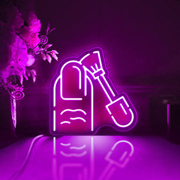 Nail Art Led Light Box, Beauty Wall Art Decor, Personalized Light Sign, Neon-like Rgb Desktop Decorations, Bedroom Decor, Gift For Women