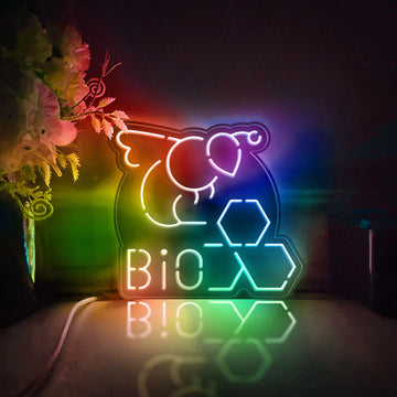 Bee And Beehive Led Light Box, Bee Wall Art Decor, Personalized Light Sign, Desktop Decorations, Bedroom Decor, Gift For Nature Enthusiasts