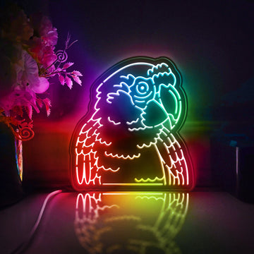 Parrot Led Light Box, Bird Wall Art Decor, Personalized Light Sign, Neon-like Desktop Decorations, Bedroom Decor, Gift For Pet Lovers, Kid