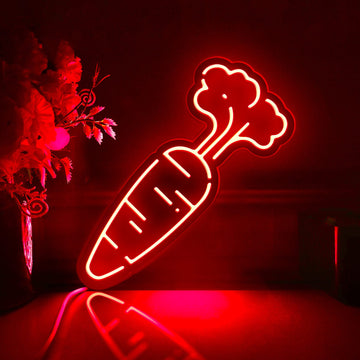 Carrot Led Light Box, Vegetable Wall Art Decor, Personalized Light Sign, Neon-like Rgb Desktop Decorations, Bedroom Decor, Gift