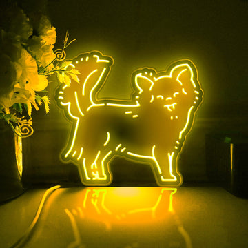 Chihuahua Led Light Box, Pet Dog Wall Art Decor, Personalized Light Sign, Neon-like Desktop Decorations, Bedroom Decor, Gift For Dog Lovers