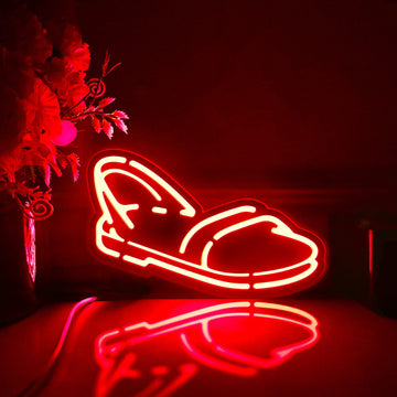 Summer Slipper Led Light Box, Sandal Wall Art Decor, Personalized Light Sign, Neon-like Rgb Desktop Decorations, Bedroom Decor, Gift