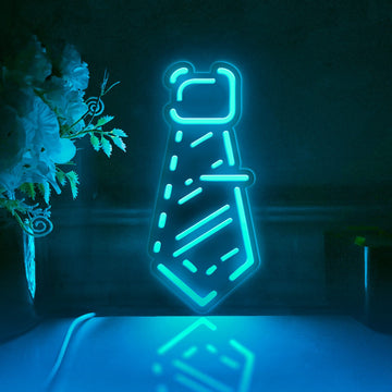 Formal Tie Led Light Box, Tie Wall Art Decor, Personalized Light Sign, Neon-like Rgb Desktop Decorations, Bedroom Decor, Gift