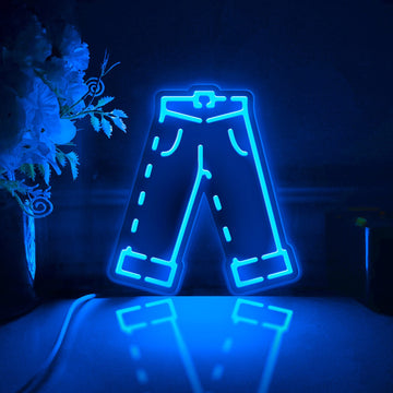Jean Led Light Box, Personalized Clothing Wall Art Decor, Personalized Light Sign, Neon-like Rgb Desktop Decorations, Bedroom Decor, Gift