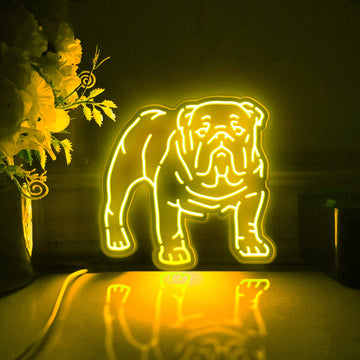 English Bulldog Led Light Box, Pet Dog Wall Art Decor, Personalized Light Sign, Rgb Desktop Decorations, Bedroom Decor, Gift For Dog Lovers