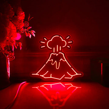 Volcano Eruption Led Light Box, Volcano Wall Art Decor, Personalized Light Sign, Neon-like Rgb Desktop Decorations, Bedroom Decor, Gift