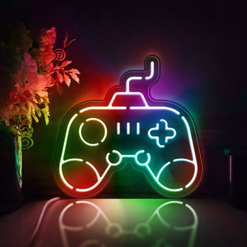 Game Controller Led Light Box, Gamer Wall Art Decor, Personalized Light Sign, Neon-like Desktop Decorations, Bedroom Decor, Gift For Gamers