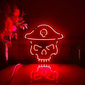 Pirate Roger Led Light Box, Halloween Wall Art Decor, Personalized Light Sign, Neon-like Rgb Desktop Decorations, Bedroom Decor, Gift
