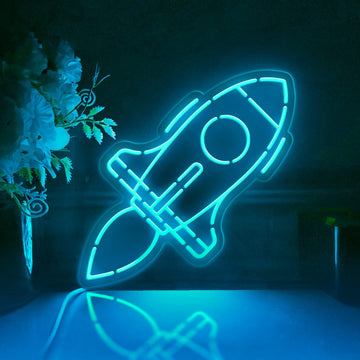 Interstellar Rocket Ship Led Light Box, Flying Rocket Wall Art Decor, Lighted Desktop Decoration, Gift For Space , Science Fiction Fans