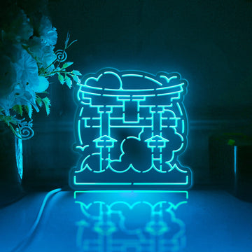Japanese Landmark Itsukushima Led Light Box, Shrine Wall Art Decor, Light Sign, Desktop Decorations, Bedroom Decor, Gift For Travel Lovers