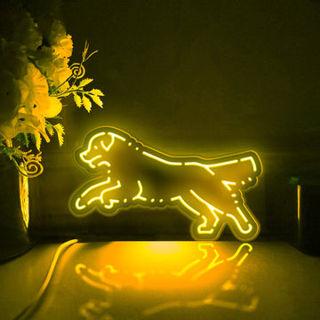 Jumping Golden Retriever Led Light Box, Golden Retriever Wall Art Decor, Light Sign, Desktop Decorations, Room Decor, Gift For Dog Lovers
